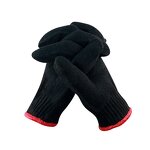 Work Safety Gloves Manufacturer - Hot Sale Wear-resisting Black Cotton for Industrial Construction