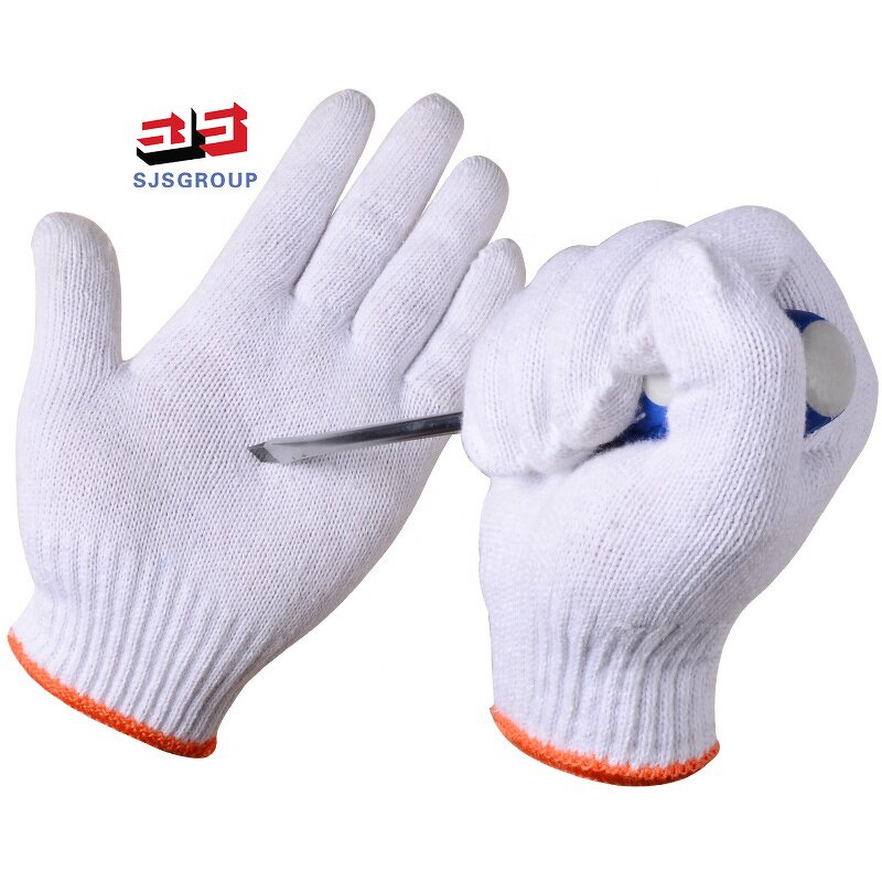 Work Safety Gloves Manufacturer - Factory Direct Sale Wear-resistant Breathable White Knitting
