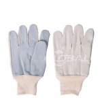 Gloves Manufacturer - High Quality Leather Palm Canvas Back Knit Wrist Cowhide Leather