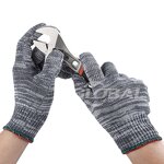 Work Safety Gloves Manufacturer - High Quality Dark Grey Cotton Knitted for Garden Cleaning