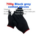 Cotton Gloves Manufacturer - High Quality Durable 700g Grey Heavy Work Industrial