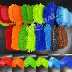 Car Wash Glove Manufacturer - Double-sided Chenille 100g for Detailing Window Wheel Waxing