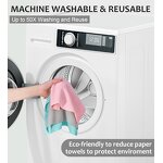 Cleaning Cloth Manufacturer - RTS 25*25CM Reusable Microfiber Rolls for Kitchen Dishes