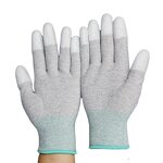Work Safety Gloves Manufacturer - High Quality Machine Knitted Shell White PU for Automotive
