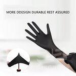 Nitrile Gloves Manufacturer - RTS Waterproofing Disposable Powder Free Pure Black 5 Mil