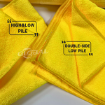 Car Detailing Towel Manufacturer - Wholesale Colorful 16"x16" Yellow 36 Pack High Low Pile