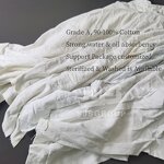 Cleaning Rags Manufacturer - Grade A 10-25kg Industrial Oil Absorbent White t Shirt Cotton Scraps