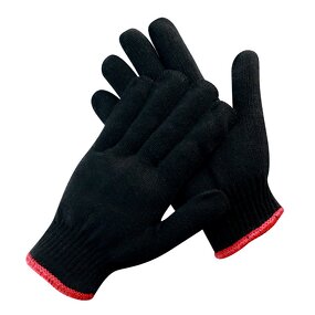 Work Safety Gloves Manufacturer - Hot Sale Durable Thickening Black Knitting for Industrial
