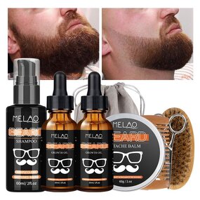 Beard Growth Kit Manufacturer - Luxury New Formula Biotin Oil Conditioner Balm Comb