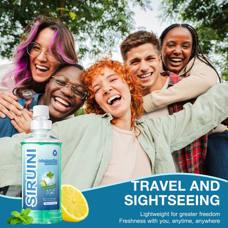 Mouthwash Manufacturer - Alcohol-free Provide Labels 500ml Mint Lemon Whitening Fresh Breath