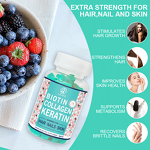 Hair Growth Gummies Manufacturer - Beauty Biotin Collagen Keratin Halal Gummy Bears