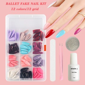 French Press-On Nails Supplier - 24-Color Glossy Full Cover
