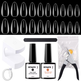 Portable LED Nail Lamp Supplier - 4-in-1 Glue Prep Set OEM