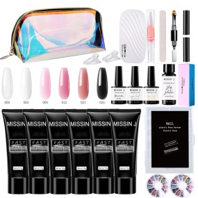 UV Nail Gel Kit Supplier - Poly Extension 15G*6pcs 36W Lamp
