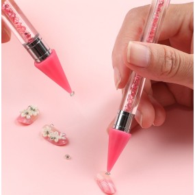 Nail Art Dotting Tools Supplier - Crystal Beads Metal Pen
