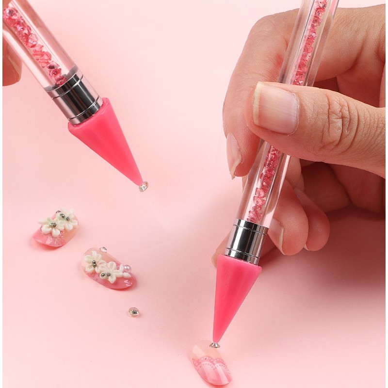 Nail Art Dotting Tools Supplier - Crystal Beads Metal Pen