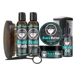 Beard Gift Set Manufacturer - 8 Pcs Kit Wash Conditioner Balm Moisturizing for Soothing