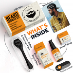 Beard Growth Kit Manufacturer - Private Label Wash Soap Roller Serum Comb Easy Carry