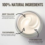 Tallow Cream Manufacturer - Skincare Mimic Skin Natural Oils Support Skin Barrier Pure Beef