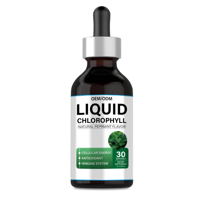 Natural Botanical Formula Mint Flavored Chlorophyll Liquid Mulberry Leaf Drops Immune Support, Body Detox Supplement