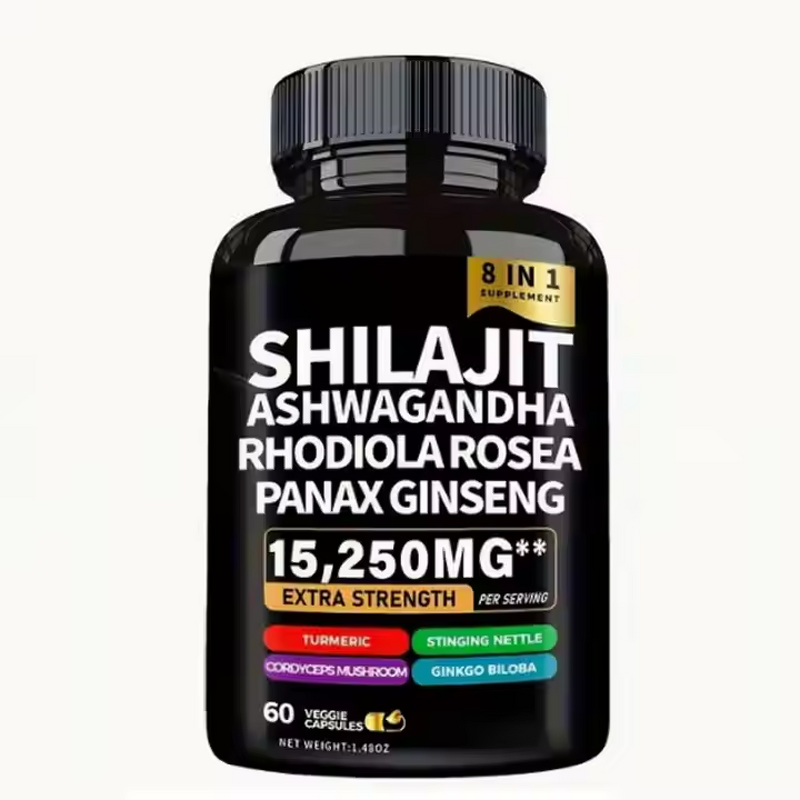 Herbal Extract Capsules Manufacturer - All-in-One Shilajit/Rhodiola Rosea/Ginseng/Ashwagandha, Private Label