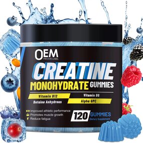 Creatine Monohydrate Gummies Manufacturer - Pre-Workout Sugar-Free for Adults, Private Label Wholesale