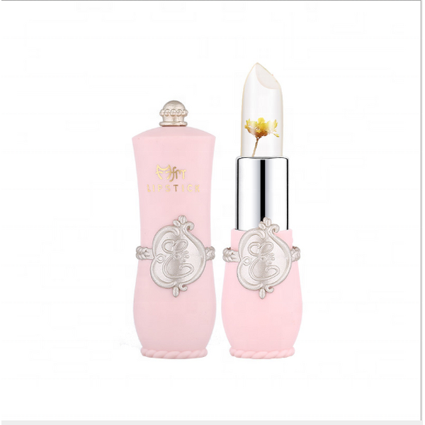 Lipstick - Manufacturer - Flower Design - Vitamin E Infused - Color Changing - Aloe Vera Jelly
