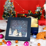 Gift Box - Manufacturer - TikTok Christmas - Square Wood Carving - Cosmetic Packaging - Deer Tree Design