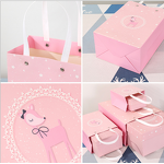 Gift Box - Manufacturer - Kraft Paper - Pink Blue Printed - Women's Day - Christmas Cosmetic Box