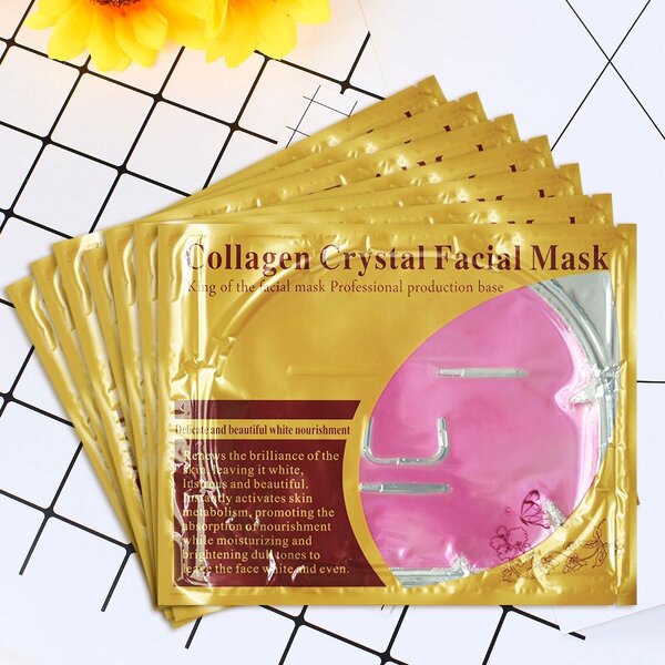 Facial Sheet Mask - Manufacturer - Collagen Herbal - Repairing Anti-Aging - Korean Rose Crystal