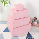 Gift Box - Manufacturer - Kraft Paper - Pink Blue Printed - Women's Day - Christmas Cosmetic Box