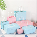 Gift Box - Manufacturer - Kraft Paper - Pink Blue Printed - Women's Day - Christmas Cosmetic Box