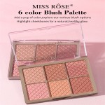 矿物化妆品生产商-OEM MISS ROSE 6色哑光细粉腮红