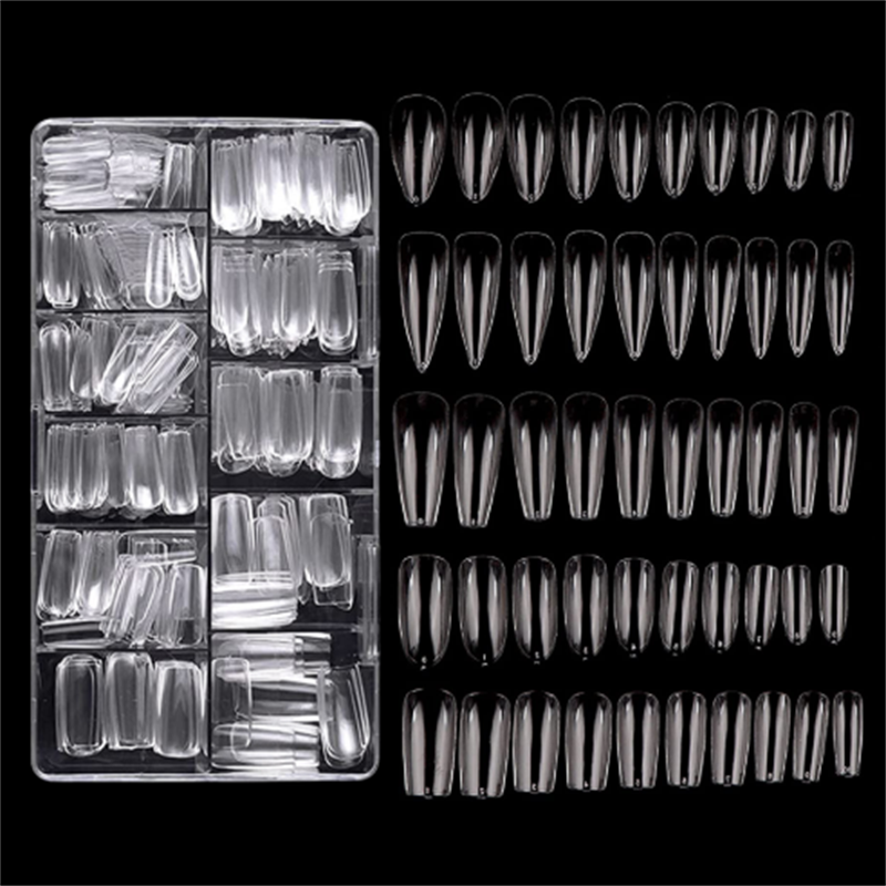 Press Manicure Nails Manufacturer - OEM 500pcs/Box ABS Transparent French Style