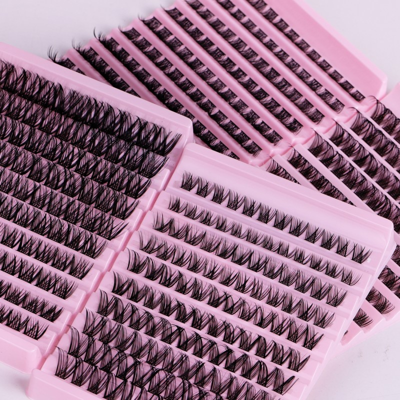 Cluster Eyelashes Factory - OEM Handmade 16mm Thick Volume Shape Synthetic