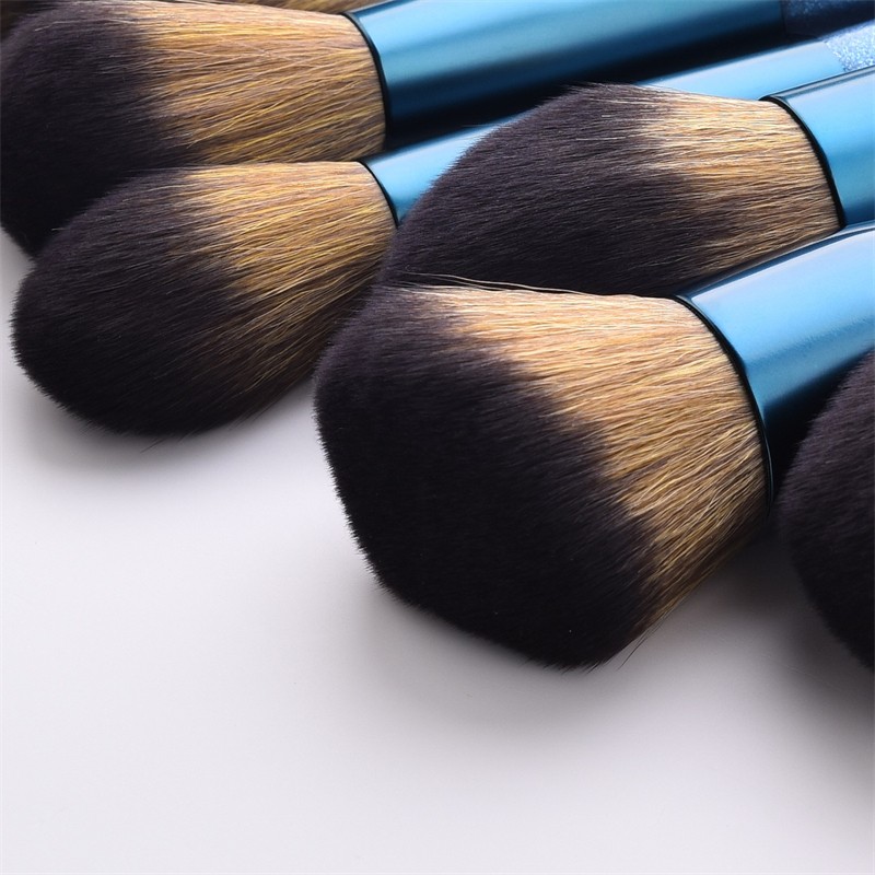 Blush Makeup Brush Set Manufacturer - OEM 14pcs Professional Sapphire Blue Tools