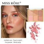 矿物化妆品生产商-OEM MISS ROSE 6色哑光细粉腮红