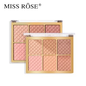 矿物化妆品生产商-OEM MISS ROSE 6色哑光细粉腮红