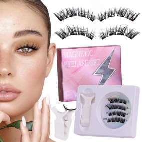 Magnetic Eyelash Set Factory - OEM Newly Uplifted Mix Length Glue-Free