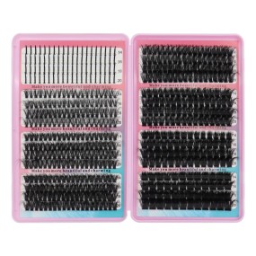 3D Eyelash Book Supplier - OEM Fluffy Bushy Series Mixed Segmented Lashes