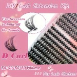 假睫毛套装供应商-批发800簇DIY带工具包
