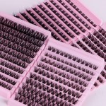 分段睫毛生产商-OEM 10排厚簇耐用纤维