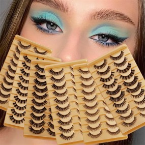 Russian Eyelashes Supplier - OEM 10 Pairs Natural Lightweight Perfect Curling