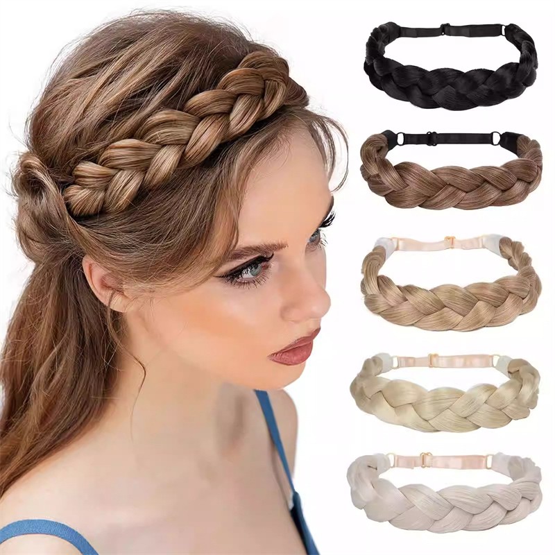 Silk Braided Bands Manufacturer - OEM Soft Adjustable Twisted Braids Headwear