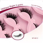 手工睫毛工厂-OEM 5对自然浓密卷翘20-25mm定制