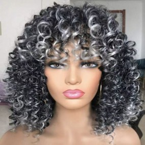Curly Synthetic Wig Factory - OEM African Small Curly Natural Wave Afro