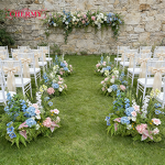 Artificial Hydrangea Aisle Decoration Manufacturer - Dalian Chermy Blue White for Wedding