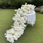 Artificial Flower Runner Manufacturer - Wedding White Silk Rose 200cm for Table Decoration