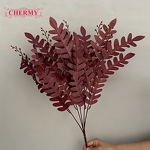 Artificial Locust Leaves Manufacturer - TH1540 Factory Price 5-Stem Bundle Green Plant Decor