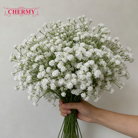 Artificial Gypsophila Flowers Manufacturer - Real Touch Babysbreath Latex Big Head White